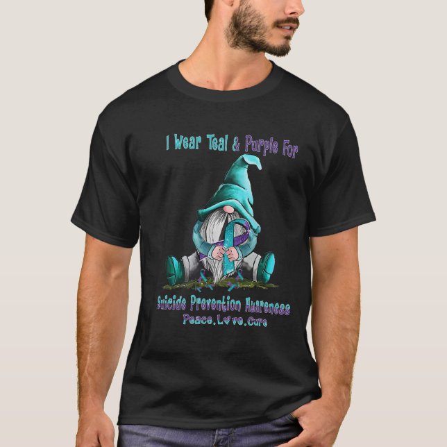 Ich trage aquamarin, lila für die Geburtspräventio T-Shirt (Vorderseite)