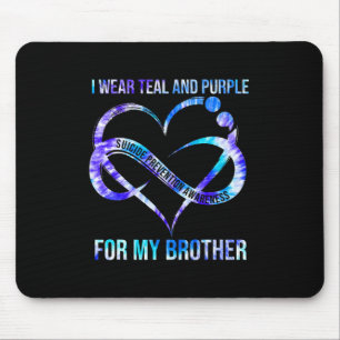 Ich trage Aquamarin Lila für die Prävention von Br Mousepad