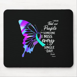 Ich trage Aquamarin Lila für die Prävention von Ge Mousepad