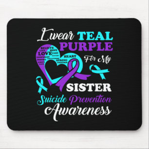 Ich trage Aquamarin Lila für meine Schwester Suizi Mousepad