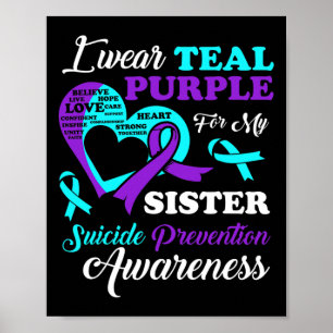 Ich trage Aquamarin Lila für meine Schwester Suizi Poster