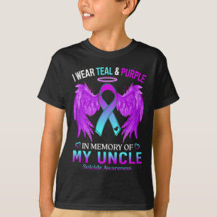 Ich trage Aquamarin Lila im Gedenken an den Onkelt T-Shirt