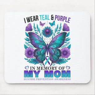 Ich trage Aquamarin Lila in Erinnerung an meine Ma Mousepad