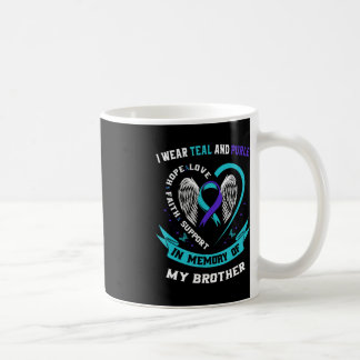 Ich trage Aquamarin und Lila für den Tod meines Br Kaffeetasse