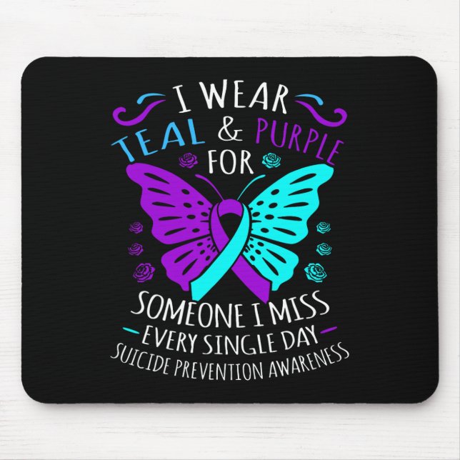 Ich trage Aquamarin und Lila für jemanden, den ich Mousepad (Vorne)