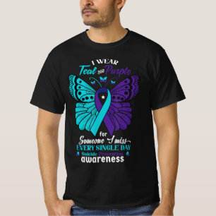 Ich trage Aquamarin und Lila für jemanden, den ich T-Shirt