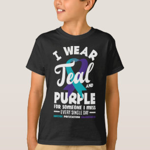 Ich trage Aquamarin und Lila für jemanden, den ich T-Shirt