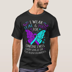 Ich trage Aquamarin und Lila für jemanden, den ich T-Shirt