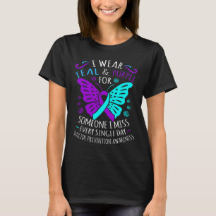 Ich trage Aquamarin und Lila für jemanden, den ich T-Shirt