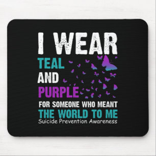 Ich trage Aquamarin und Lila für jemanden, der die Mousepad