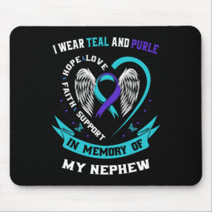 Ich trage Aquamarin und Lila für mein Nephew-Suizi Mousepad