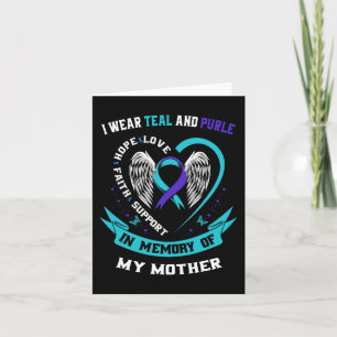 Ich trage Aquamarin und Lila für meine Mama Mutter Karte