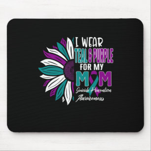 Ich trage Aquamarin und Lila für meine Mama Suizid Mousepad