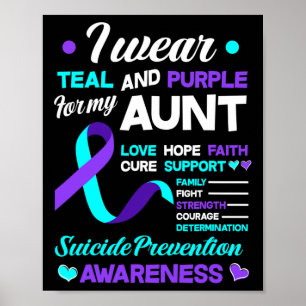 Ich trage Aquamarin und Lila für meine Tante Suizi Poster
