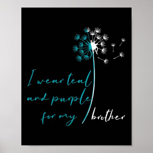 Ich trage Aquamarin und Lila für meinen Bruder Sui Poster (Vorne)