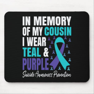 Ich trage Aquamarin und Lila für meinen Cousin Sel Mousepad