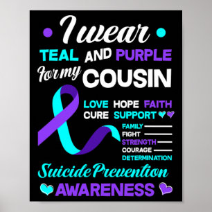 Ich trage Aquamarin und Lila für meinen Cousin Sel Poster