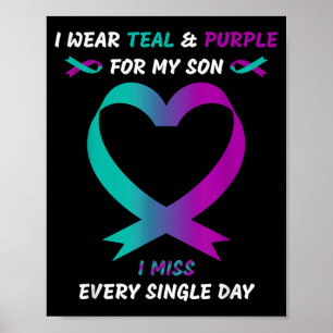 Ich trage Aquamarin und Lila für meinen Sohn, ich Poster