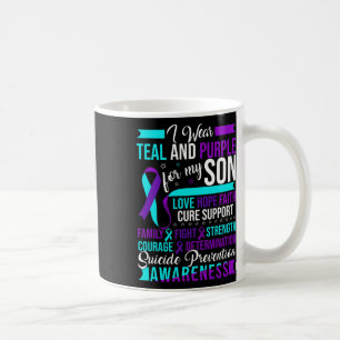 Ich trage Aquamarin und Lila für meinen Sohn Suizi Kaffeetasse