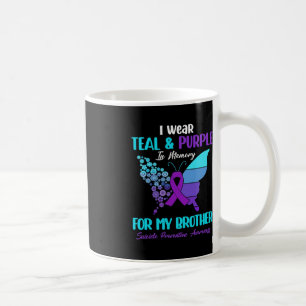 Ich trage Aquamarin und Lila im Gedenken an die Br Kaffeetasse