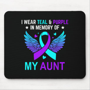 Ich trage Aquamarin und Lila in Erinnerung an mein Mousepad