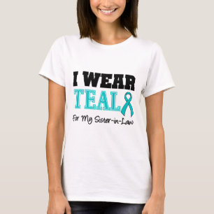 Ich trage Aquamarine Schleife für meine Schwieger T-Shirt