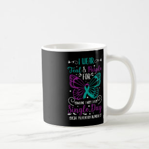 Ich trage Aquamarine und Lila Auszeichnungen zur S Kaffeetasse