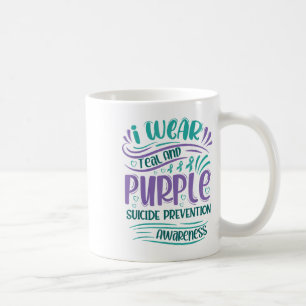 Ich trage Aquamarine und Lila Auszeichnungen zur S Kaffeetasse