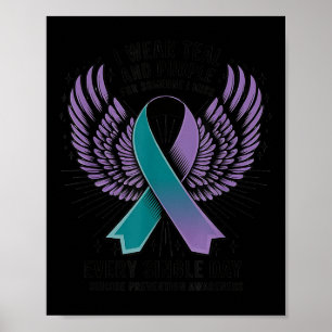Ich trage Aquamarine und Lila Auszeichnungen zur S Poster