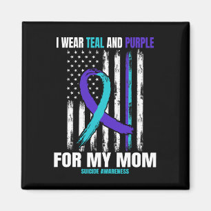 Ich trage Aquamarine und Lila Mama des Shirts zur  Magnet