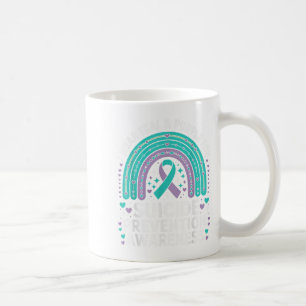 Ich trage Aquamarinen &amp; Lila für die Suizidprä Kaffeetasse