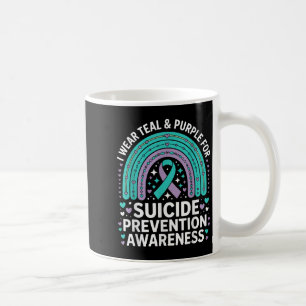 Ich trage Aquamarinen &amp; Lila für die Suizidprä Kaffeetasse