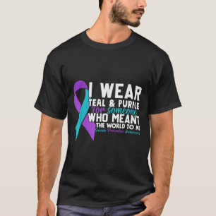 Ich trage Aquamarinen & Lila für jemanden, den T-Shirt