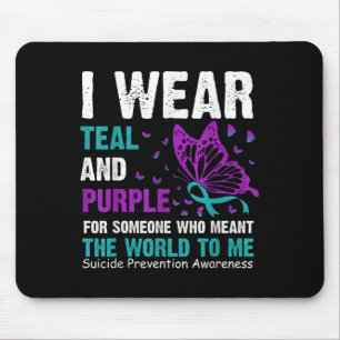 Ich trage Aquamarinen &amp; Lila für jemanden, der Mousepad