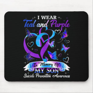 Ich trage Aquamarinen & Lila für meinen Sohn S Mousepad