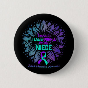 Ich trage Aquamarinen & Lila für Niece Suicide Button