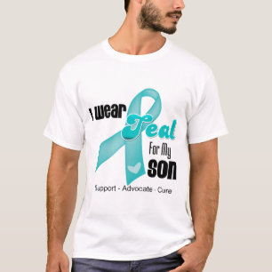 Ich trage aquamarines Band für meinen Sohn T-Shirt