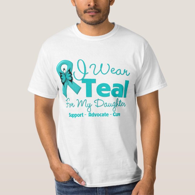 Ich trage aquamarines für meine Tochter T-Shirt (Vorderseite)