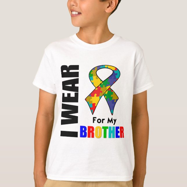 Ich trage Autismus-Band für meinen Bruder T-Shirt (Vorderseite)