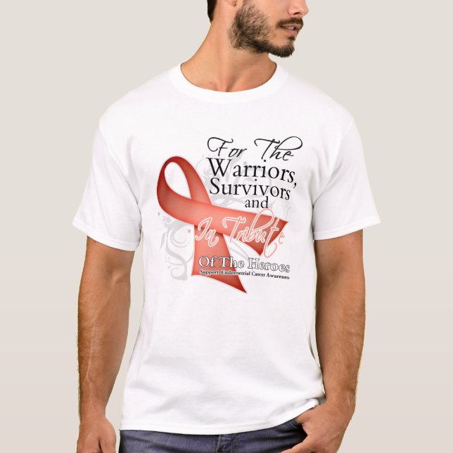 Ich trage Band-Tribut - Endometrial Krebs T-Shirt (Vorderseite)
