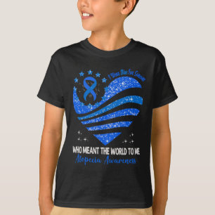 Ich trage Blau für Alopezie Sensibilisierung Herz T-Shirt