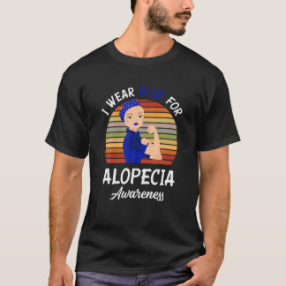 Ich trage Blau für Alopezie T-Shirt