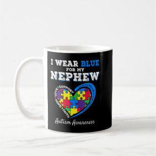 Ich trage Blau für Autismus Awareness Family Kaffeetasse