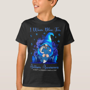 Ich trage Blau für Autismus-Bewusstsein Akzeptanz T-Shirt