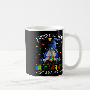 Ich trage Blau für Autismus Bewusstsein akzeptiere Kaffeetasse
