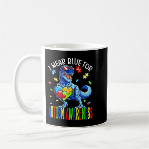 Ich trage Blau für Autismus Bewusstsein, Autismus Kaffeetasse