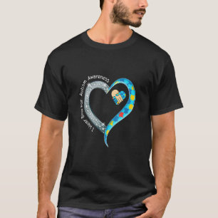 Ich trage Blau für Autismus-Bewusstsein Herz Autis T-Shirt