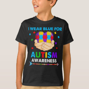 Ich trage Blau für Autismus Bewusstsein - Herzauti T-Shirt