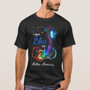 Ich trage Blau für Autismus Bewusstseinswarter Puz T-Shirt