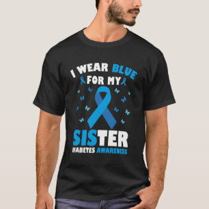 Ich trage Blau für das Diabetes-Bewusstsein meiner T-Shirt